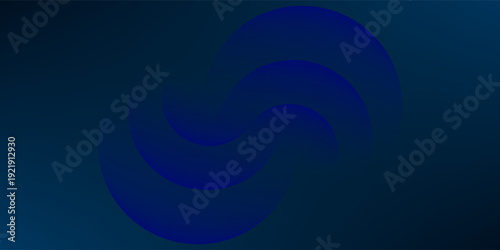 Abstract Deep Blue Concentric Circles Gradient Background