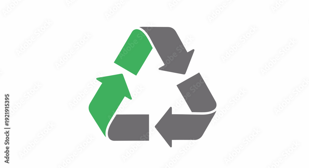 Obraz premium Recycling Symbol with Green Arrow.