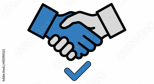 Handshake Agreement with Checkmark Symbol.