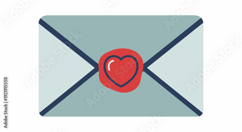 Envelope with Heart Shaped Seal.