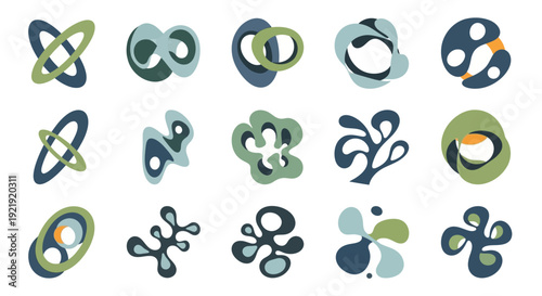 Abstract shapes collection, modern design elements