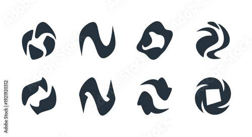 Abstract shapes collection, modern design elements