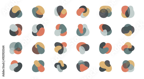 Abstract shapes pattern, colorful geometric design