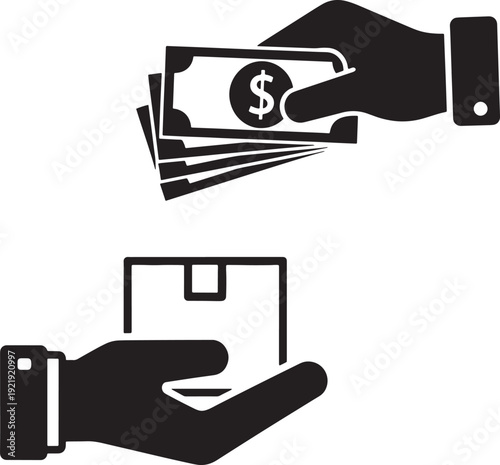 Cash on Delivery Icon, Payment and Delivery Symbols