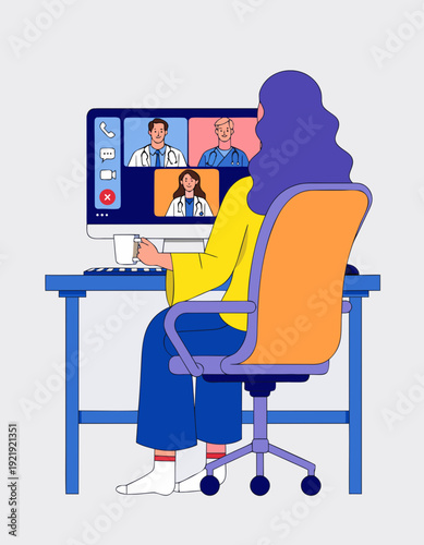 Online medical consultation with multiple healthcare professionals