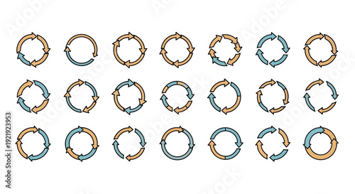Circular Arrows: Cycle, Process, and Rotation Concepts