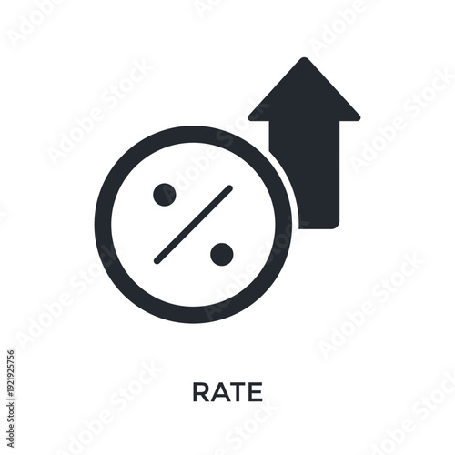 Rate Icon Glyph Style. Vector Illustration For Graphic Design
