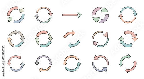 Arrows cycle, process diagram, loop infographic