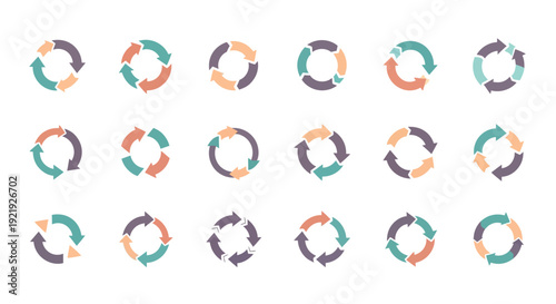 Circular Arrows Diagram: Cycle Process Concept