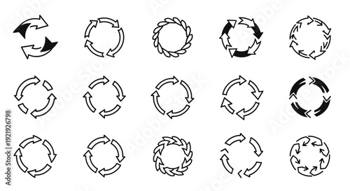 Circular Arrows: Recycle, Rotation, and Flow Concepts