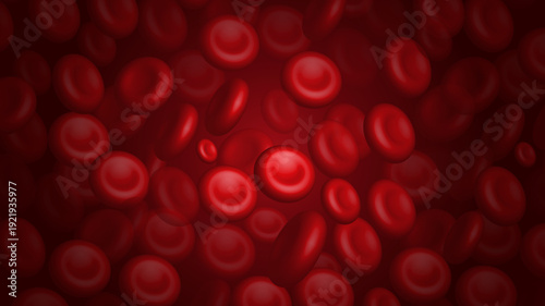 Red Blood Cells Medical Biology Illustration