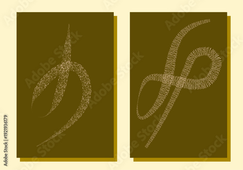 Wall art gallery set featuring abstract boho line decor in mid-century style. Beige and terracotta tones on fine canvas with sun and moon elements, rising sea turtle line art,