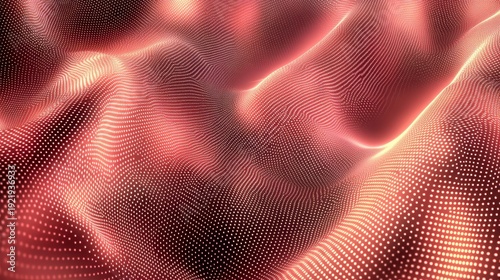 Glowing abstract digital mesh with dynamic lighting and intricate textures