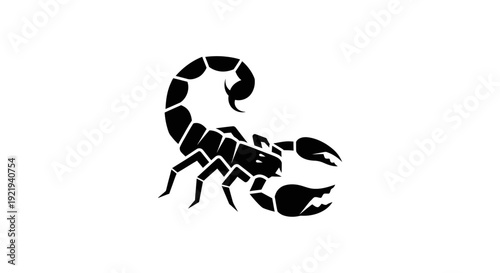 Black silhouette of a scorpion.