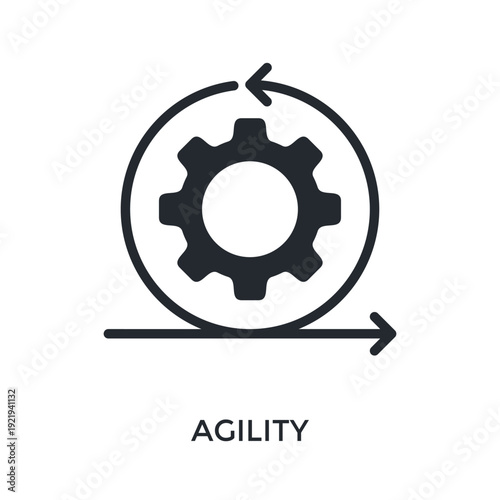 Agility Icon Glyph Style. Vector Illustration For Graphic Design