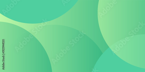 Abstract green overlapping circle background with soft gradients, clean and modern design for banners, wallpapers, and presentations.vector,illustrationa
