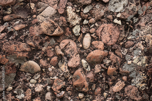 Wallpaper Mural Incredible natural texture of brown rock with little rocks Torontodigital.ca