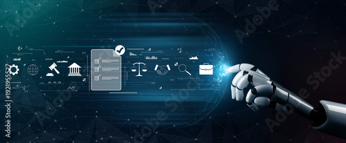Obraz na plátně Using AI for regulatory compliance and business legal agreement analysis