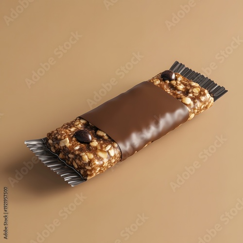 A snack bar mockup placed on a flat surface