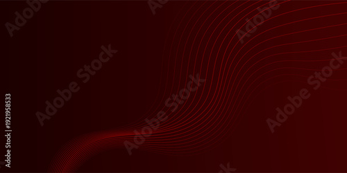 3D red lines techno abstract background overlap layer on dark space with waves effect decoration. Modern graphic design element stripes style