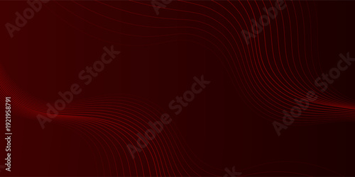 3D red lines techno abstract background overlap layer on dark space with waves effect decoration. Modern graphic design element.