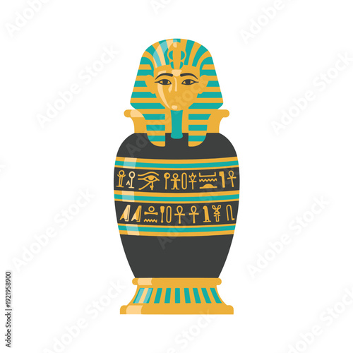 Ancient Egyptian Pharaonic canopic jar
