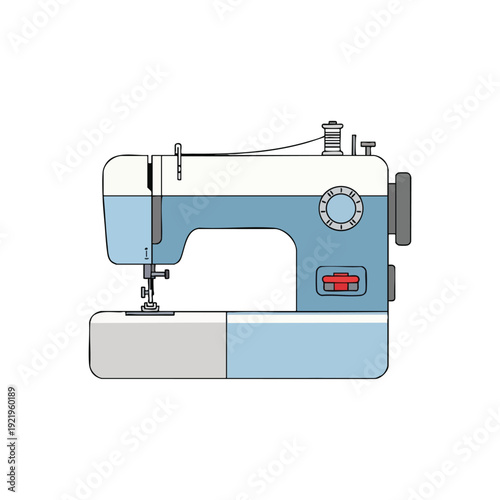 Vintage Style Sewing Machine Illustration