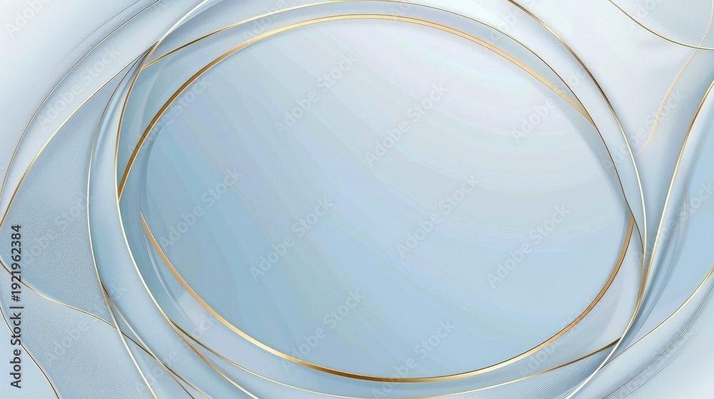 Fototapeta premium Soft, elegant abstract design with flowing lines and a central oval space.