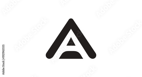 Free Download Bold Geometric Letter A Monogram Logo Design, isolated white background. - GFXLoad