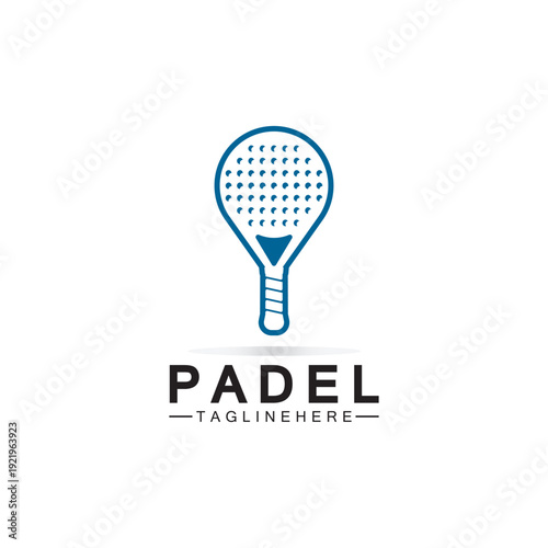 Padel racket silhouette icon vector illustration design.