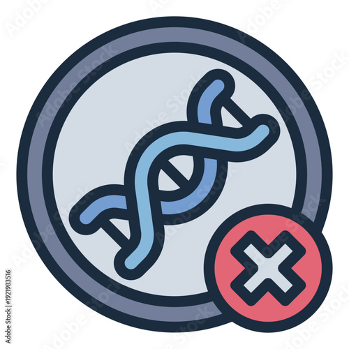 no gmo filled line icon. modified free sign. organic poultry. food safety