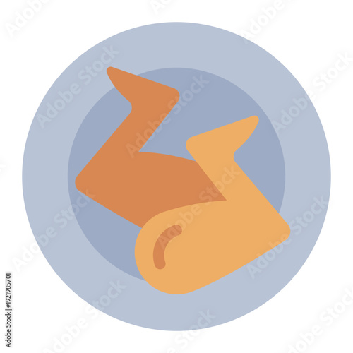 chicken wing flat icon. poultry meat cut. food product. restaurant supply