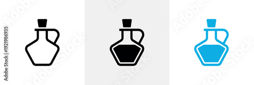 Three Vials with Different Liquid Colors in a Row liquids