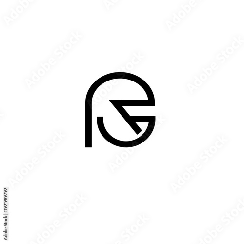 Free Download Minimalist geometric monogram logo featuring the interlocked letters P and G - GFXLoad