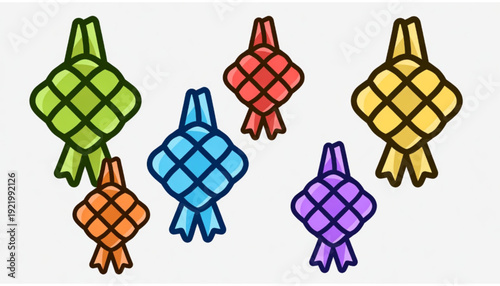 Islamic Festive Ketupat Pattern in Warm Earth Tone Colors