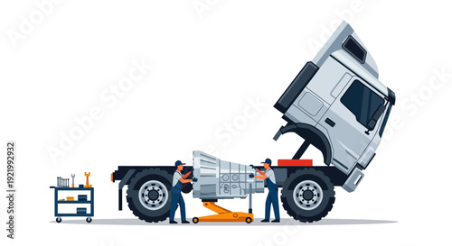 Workers Unloading Cargo from Truck.