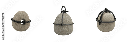 Photos Stone trap weight, prehistoric hunting implement, Paleolithic and Neolithic snar