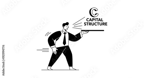 Man Holding a Plate with the Words Capital Structure on It