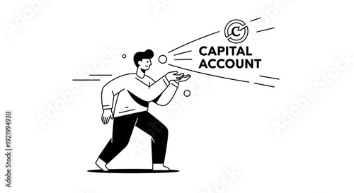 Capital Account Concept Explained Through a Person Holding the Words CAPITAL ACCOUNT