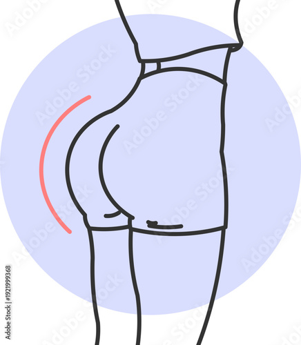 Stylized silhouette showing body proportions and definition