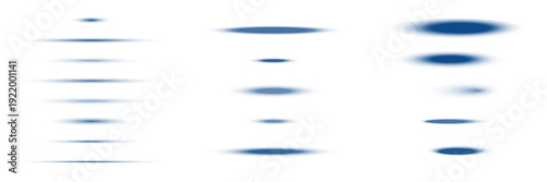 Blue oval drop shadow set for minimalist ecommerce product display and web interface design
