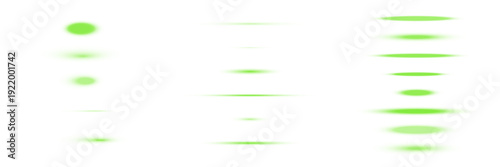 Abstract green neon light streaks for futuristic digital network and data transmission