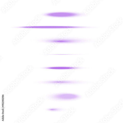 Purple futuristic HUD light elements and horizontal lens flares for gaming UI design