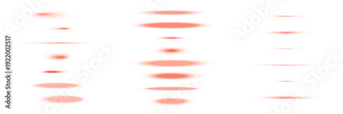 Abstract Red Horizontal Lens Flares and Glowing Scanner Lines for Futuristic UI Design