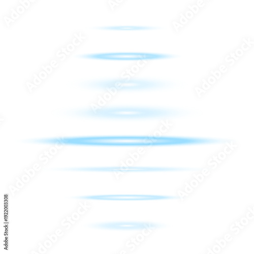 Abstract blue light rings for futuristic technology interface and quantum data stream visualization