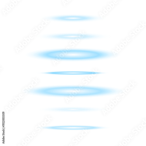 Futuristic Blue Energy Rings for Sci-Fi User Interface Design Elements