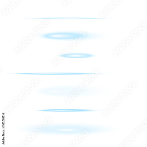 Blue Sci-Fi Teleportation Rings and Futuristic Energy Portal Effects