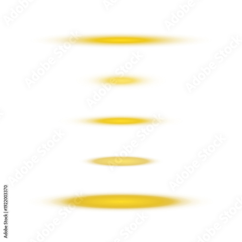 Futuristic Yellow Glowing Light Spots for Sci-Fi Teleportation or Stage Lighting Effects