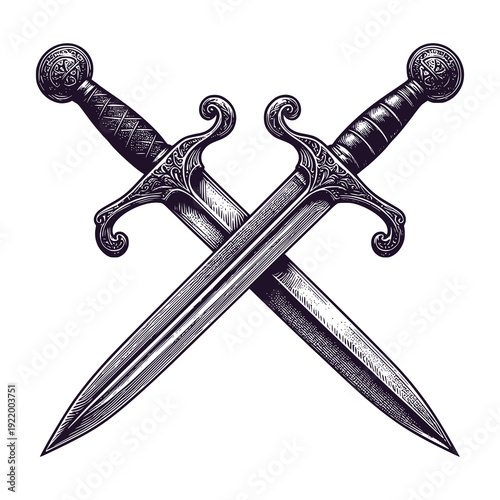two crossed swords