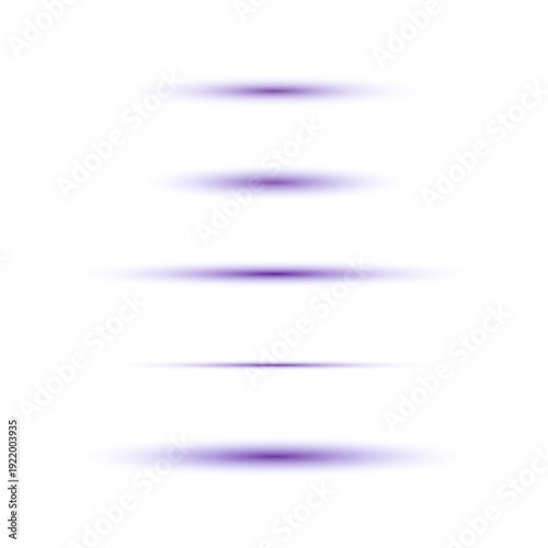 Konstfotografi Set of Purple Futuristic UI Divider Elements and Neon Glow Light Streaks for HUD